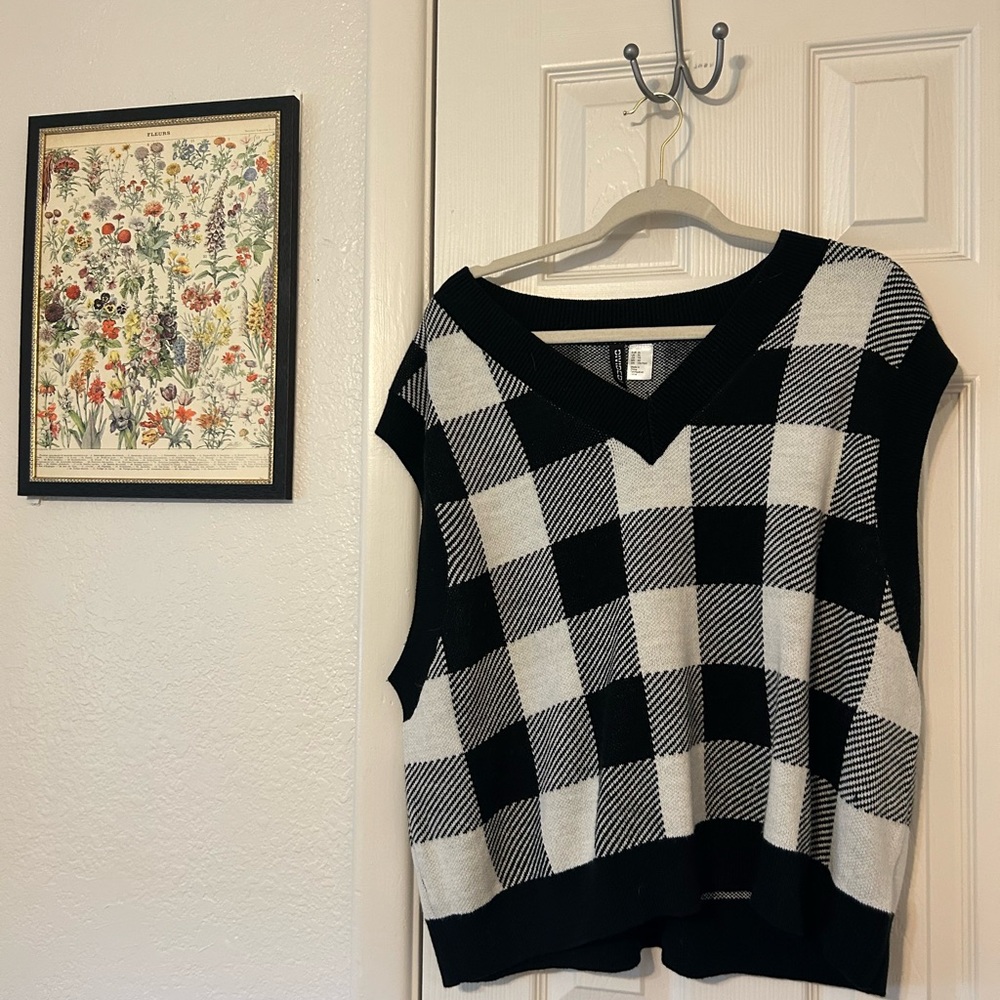 Checkered Sweater Vest